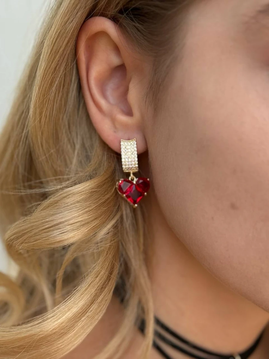 Сережки "Red Heart"