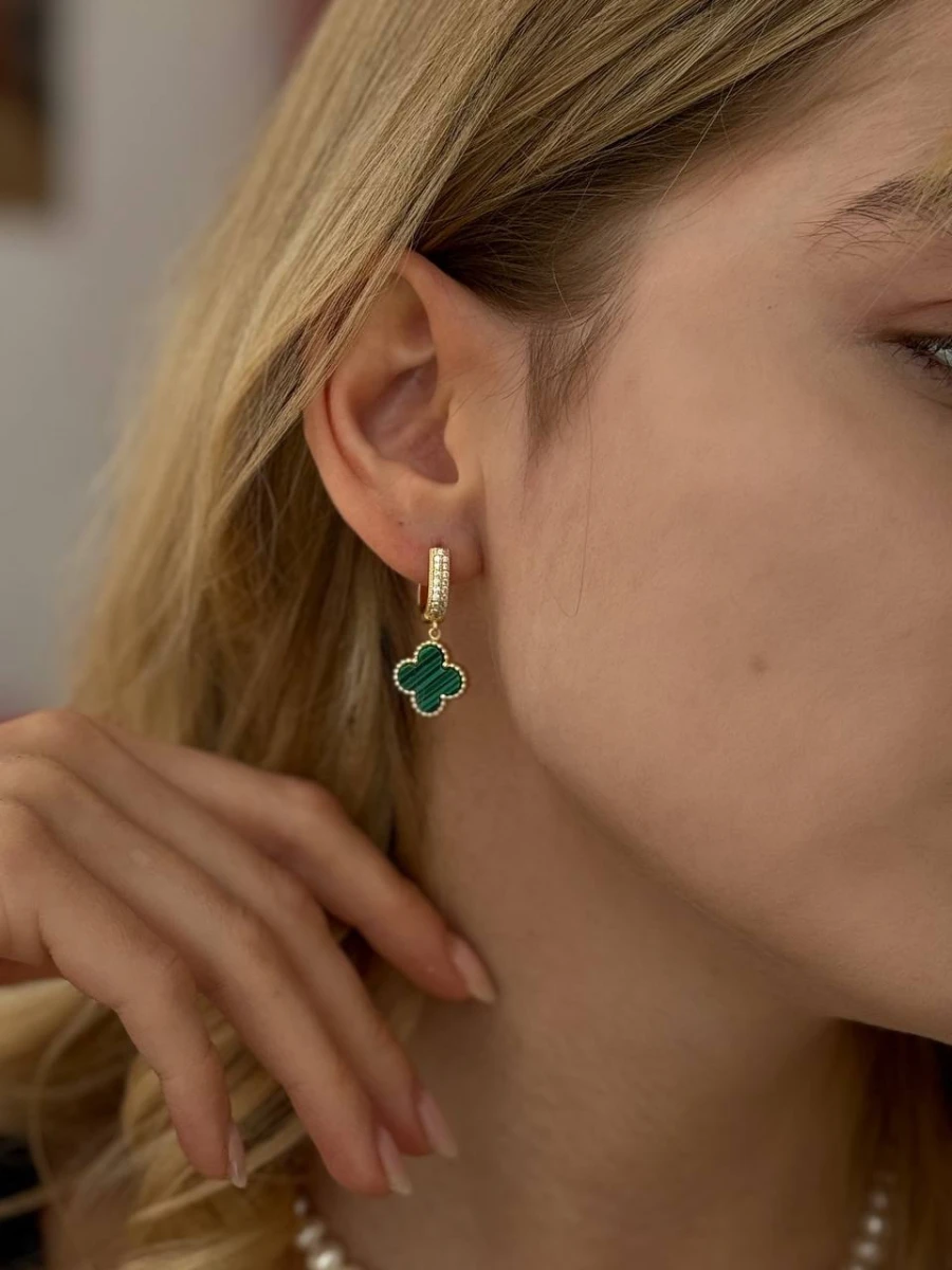 Сережки "Green Lilly"