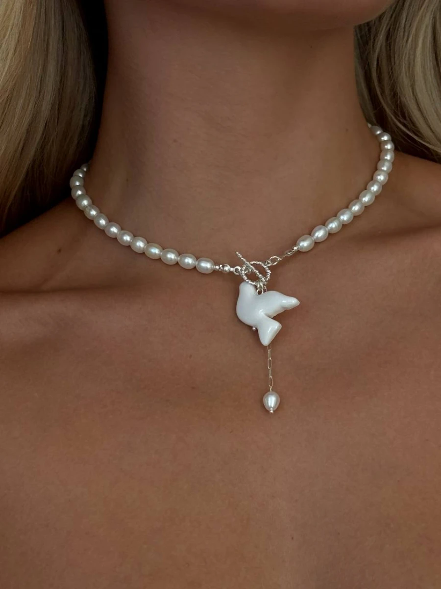 Кольє "Luxury Silver Горлиця"