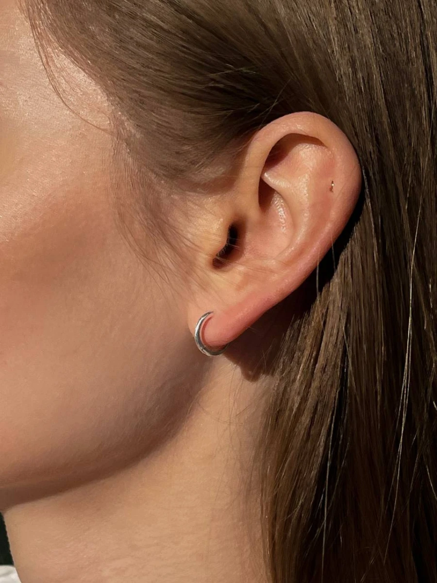 Сережки "Steel Round"