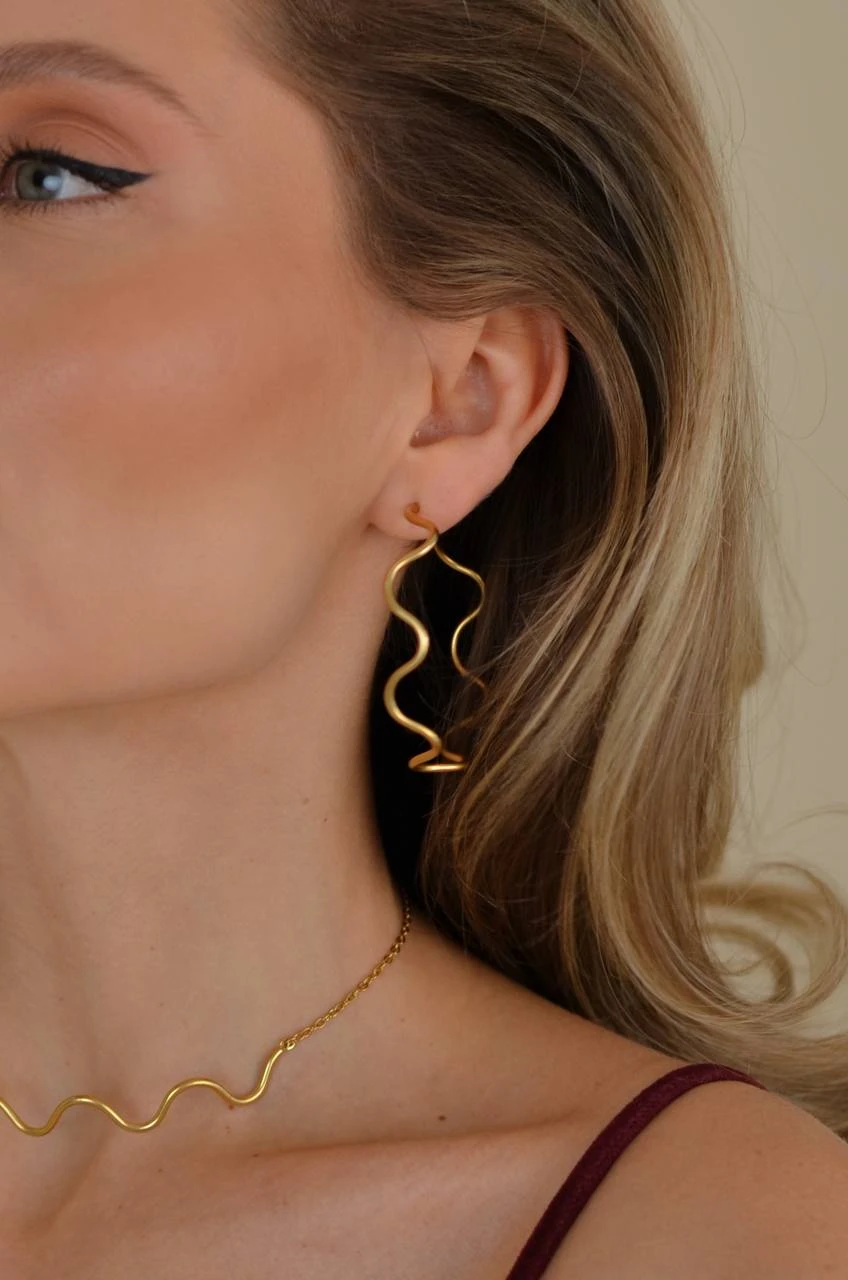 Сережки "Gold Lizard"