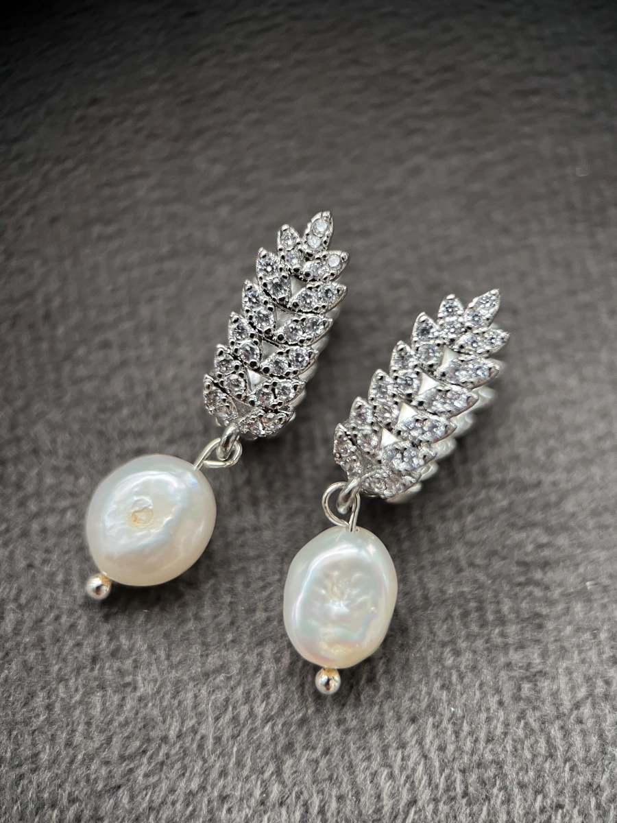 Сережки "Steel Pearl Kolos"
