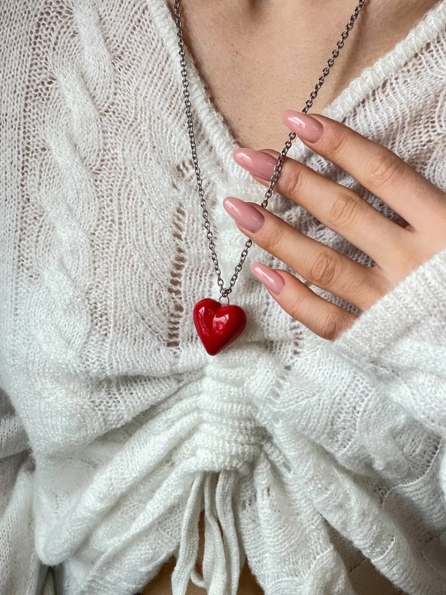 Кольє "Long Red Heart"