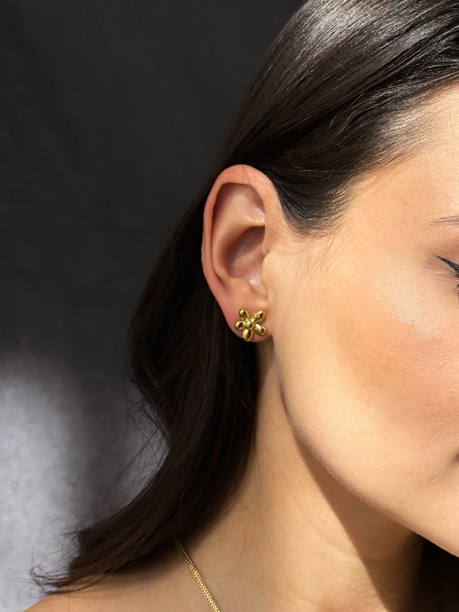 Сережки "Gold Molecules"